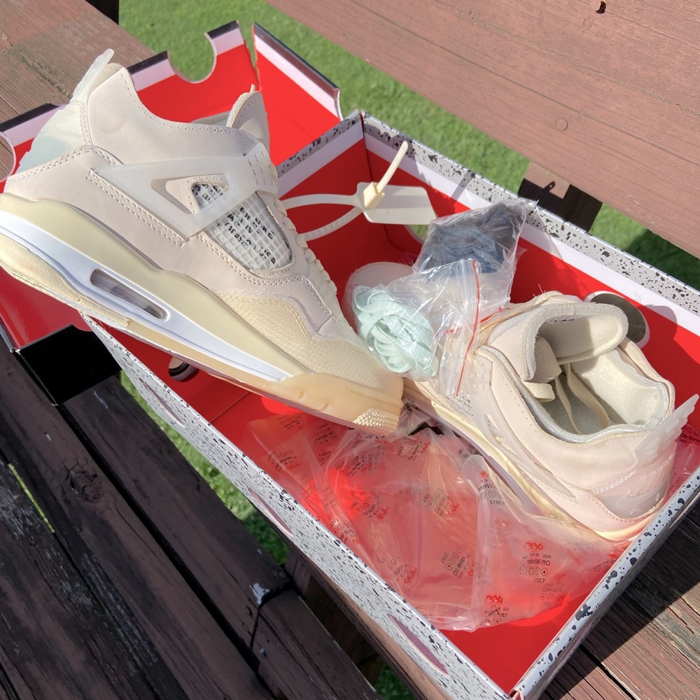 COPY - COPY - Brand new Off white jordan 4s ( Sail)